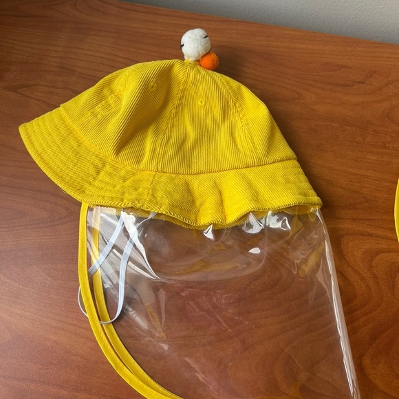 Lot of 2 Yellow Bucket Face Shield Mask KAWS hats - Picture 5 of 6